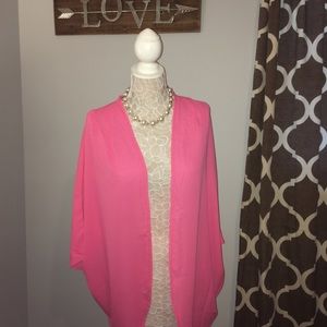 Chiffon hot pink kimono